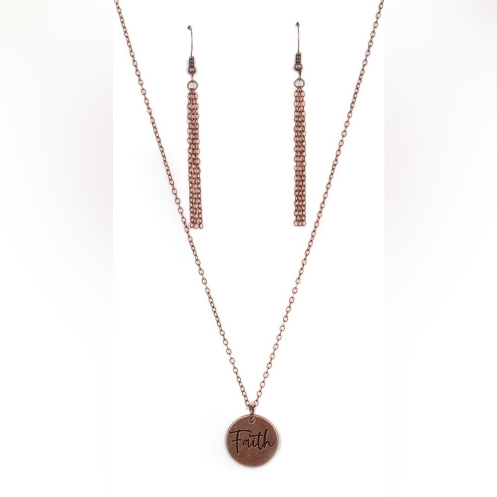 Choose Faith - copper - necklace - Picture 3 of 5